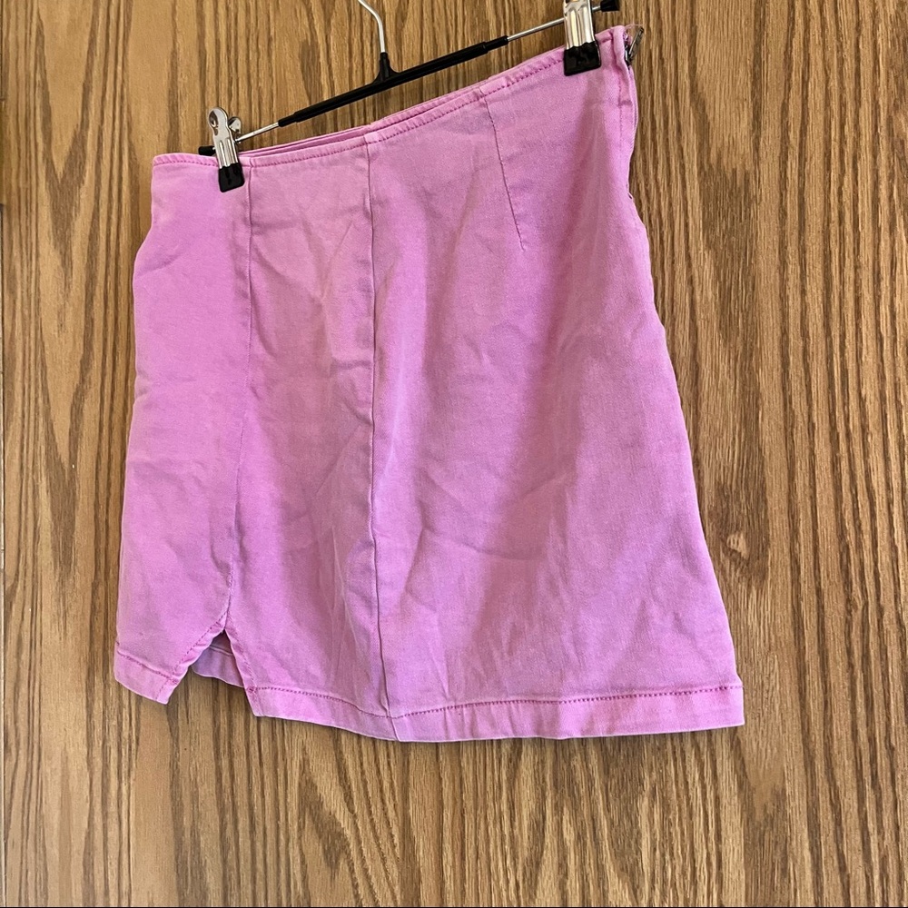 Pink mini skirt
